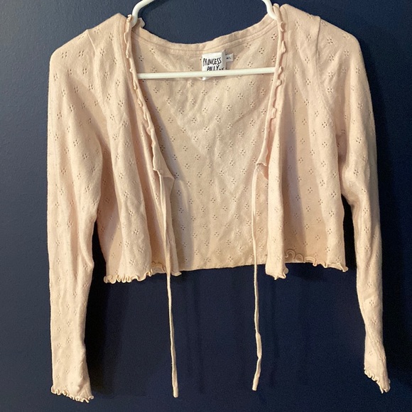 Cropped Pink Cardigan Princess Polly - Picture 2 of 6